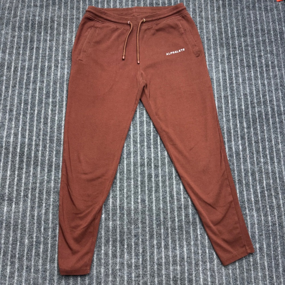 Alphalete Mens S Brown Jogger Slim Fit Drawstring Activewear Pants (2448)